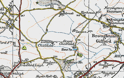 Old map of Little Chalfield in 1919