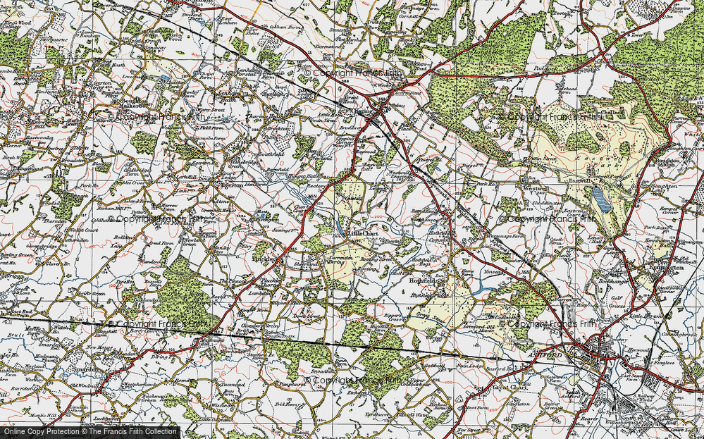 Old Map of Little Chart, 1921 in 1921