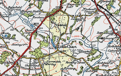 Old map of Little Chart in 1921