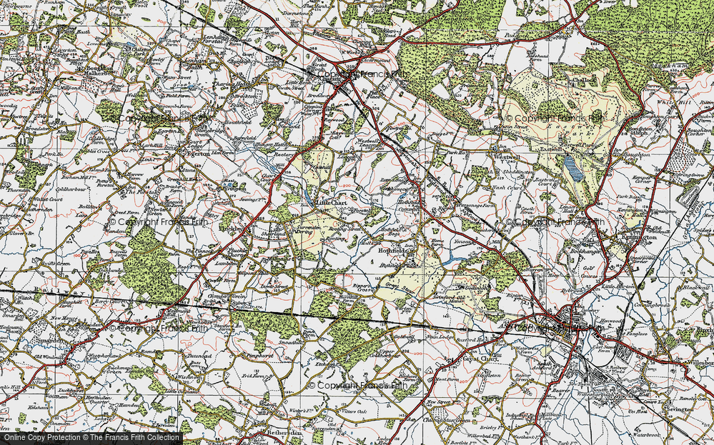 Old Map of Little Chart Forstal, 1921 in 1921