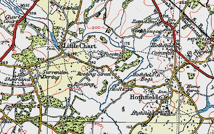 Old map of Little Chart Forstal in 1921