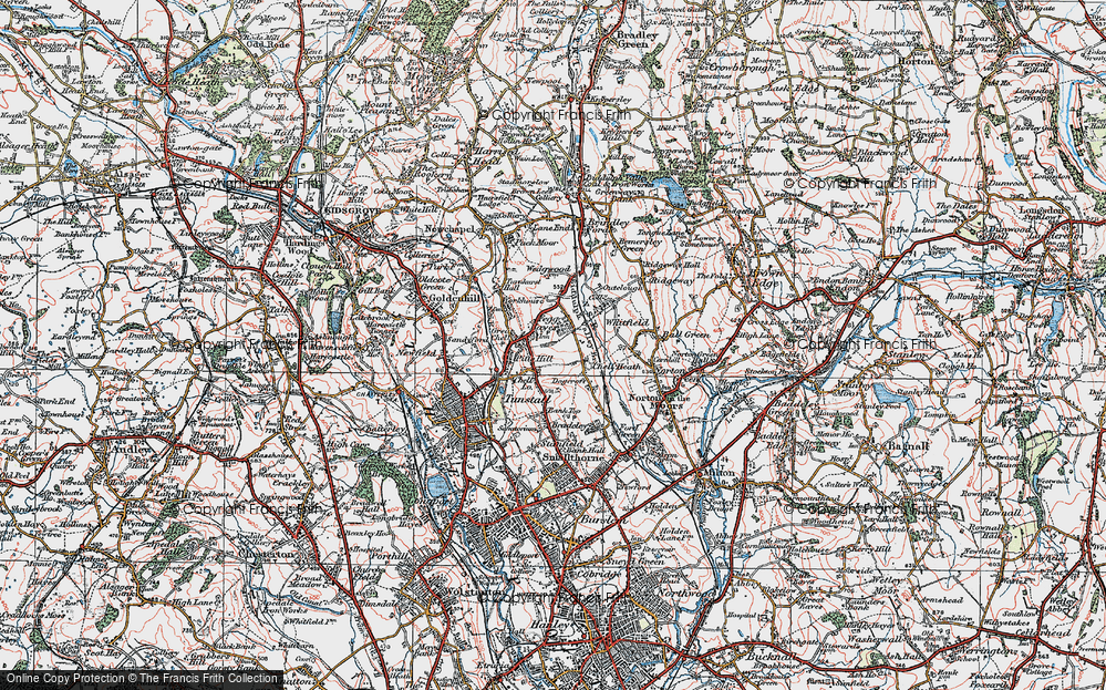 Old Map of Little Chell, 1921 in 1921