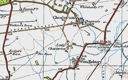 Old map of Little Chesterton in 1919