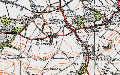 Old map of Little Cheverell in 1919