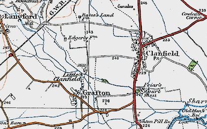 Old map of Little Clanfield in 1919