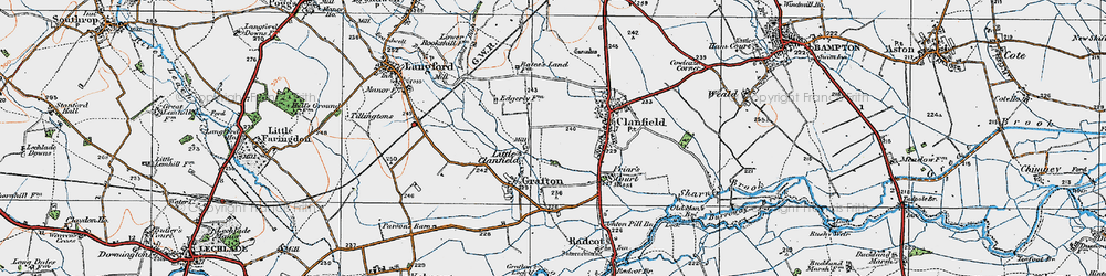 Old map of Little Clanfield in 1919