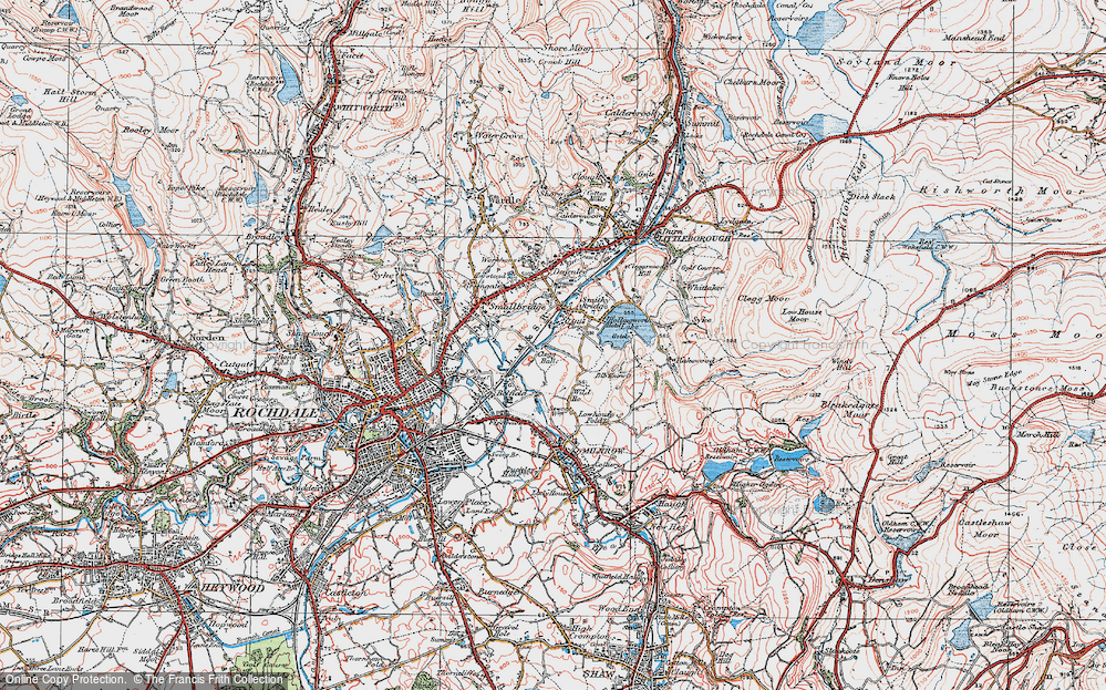 Old Map of Little Clegg, 1925 in 1925