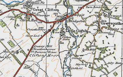 Old map of Little Clifton in 1925