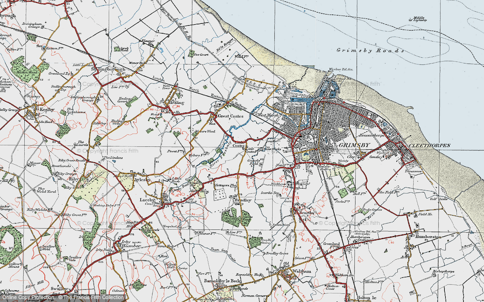 Old Map of Little Coates, 1923 in 1923