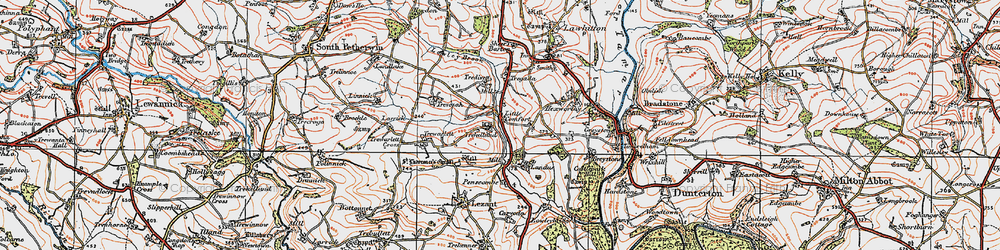 Old map of Little Comfort in 1919