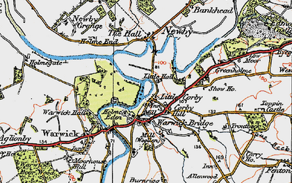 Old map of Little Corby in 1925