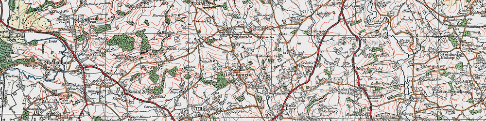 Old map of Little Cowarne in 1920