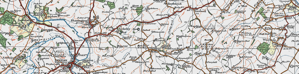 Old map of Little Crawley in 1919