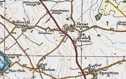 Old map of Little Creaton in 1919