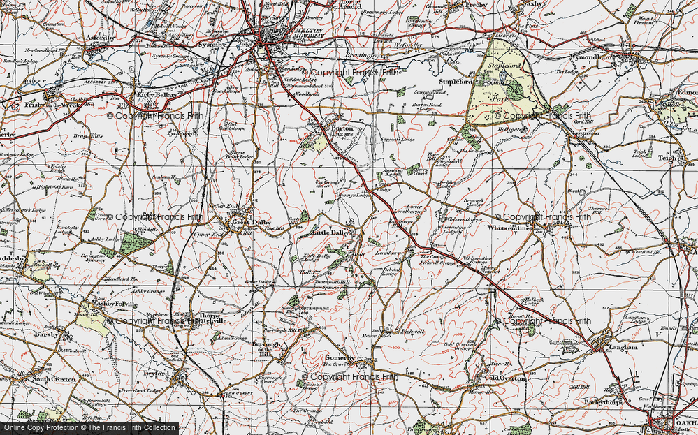 Old Map of Little Dalby, 1921 in 1921