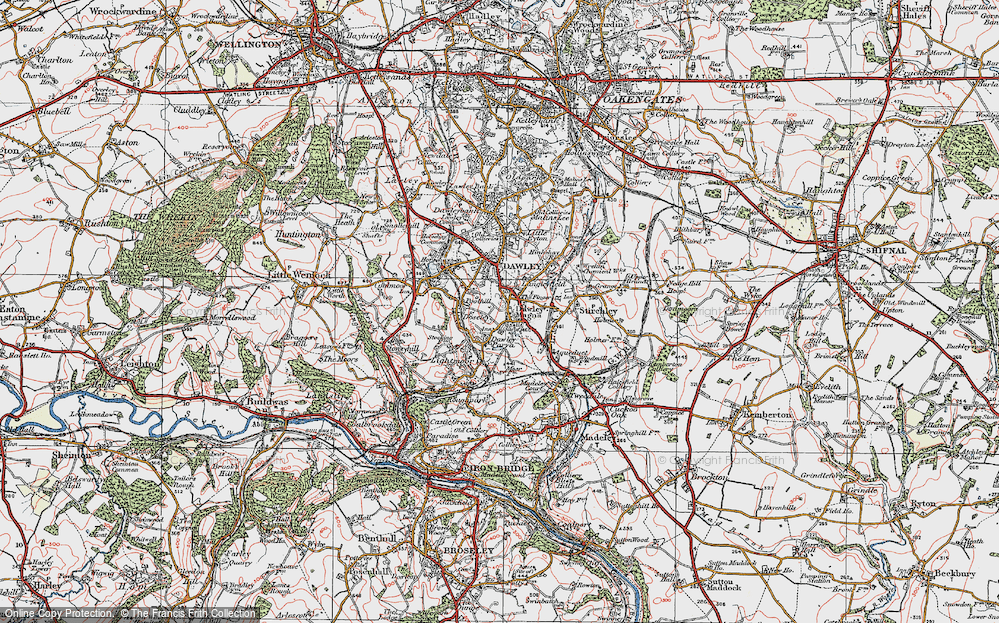 Old Map of Little Dawley, 1921 in 1921