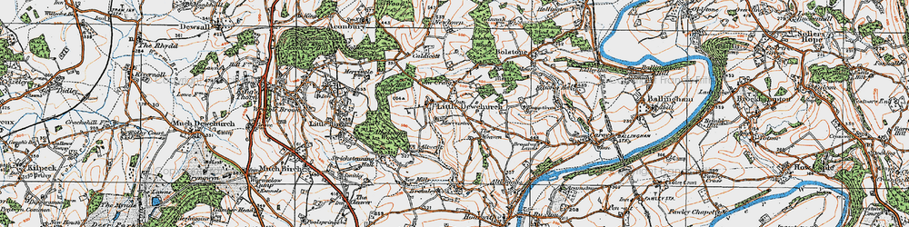 Old map of Little Dewchurch in 1919