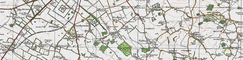 Old map of Little Ditton in 1920