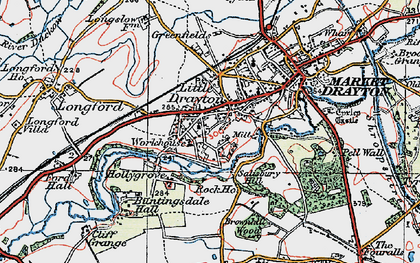 Old map of Pell Wall in 1921