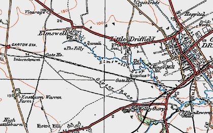Old map of Little Driffield in 1924
