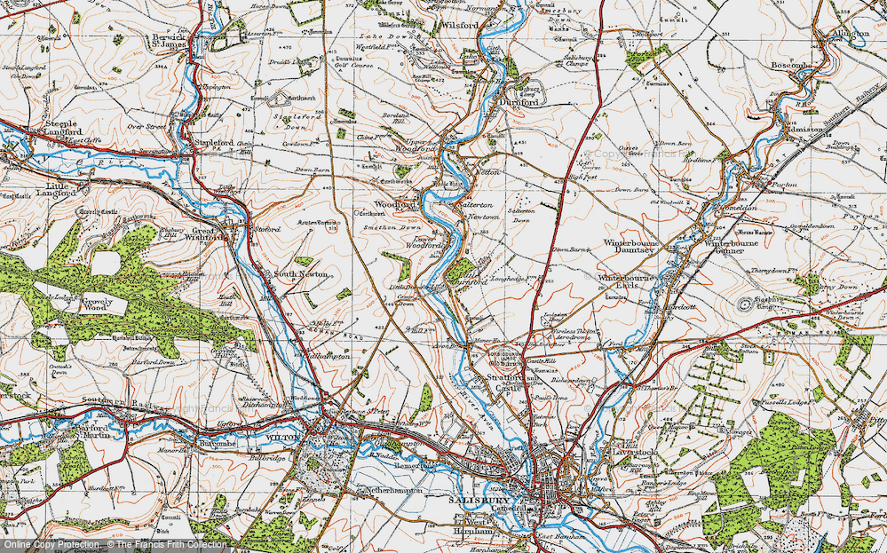 Old Map of Little Durnford, 1919 in 1919