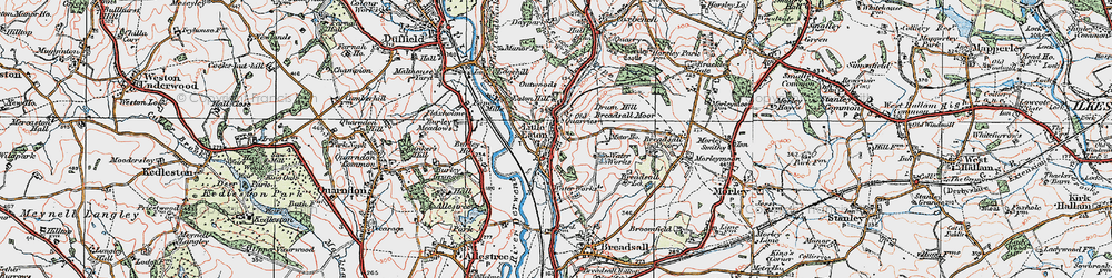 Old map of Burley Hill in 1921