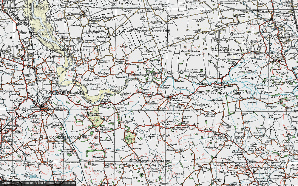 Old Map of Little Eccleston, 1924 in 1924