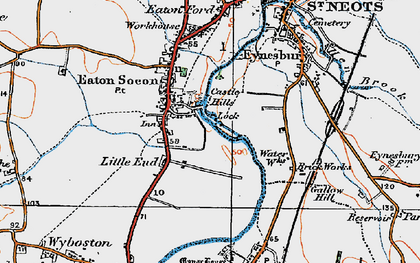 Old map of Wyboston Leisure Park in 1919