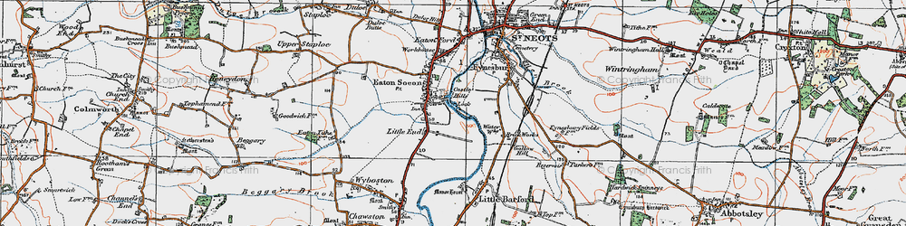 Old map of Little End in 1919