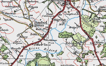 Old map of Little End in 1920
