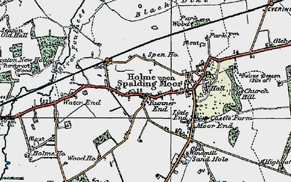 Old map of Little End in 1924