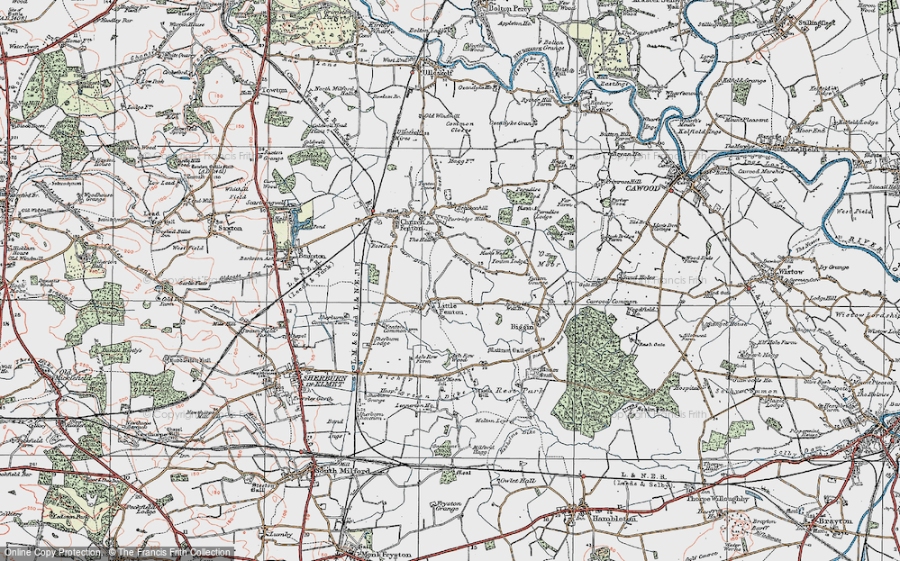Old Map of Little Fenton, 1924 in 1924