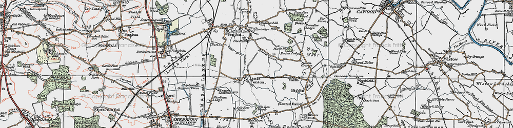 Old map of Little Fenton in 1924