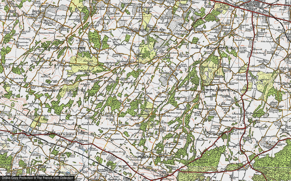 Old Map of Little Frith, 1921 in 1921