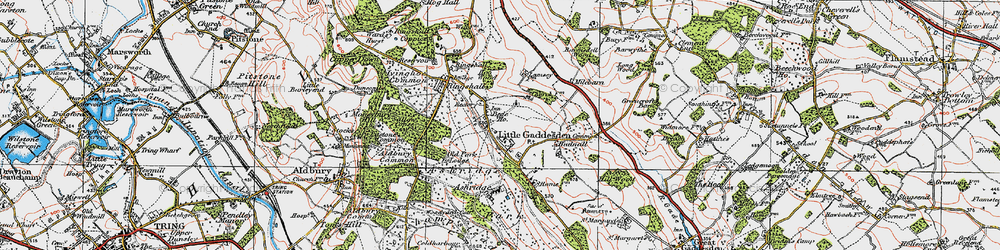Old map of Ashridge Park in 1920