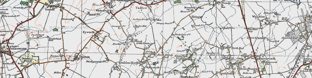 Old map of Little Green in 1919