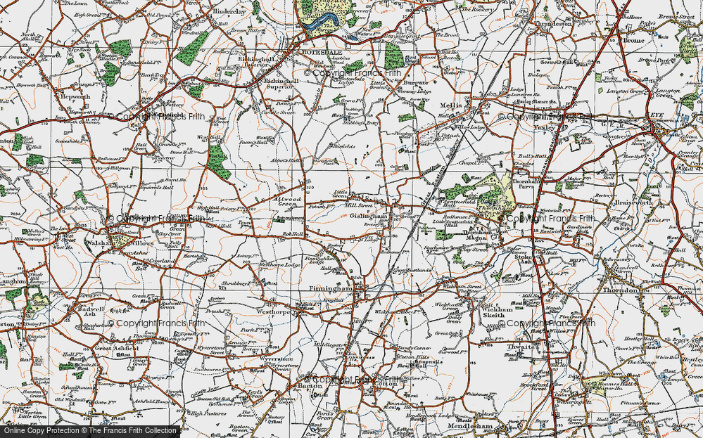 Old Map of Little Green, 1920 in 1920