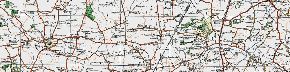 Old map of Little Green in 1920