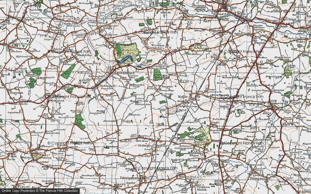 Old Map of Little Green, 1920 in 1920