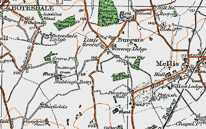 Old map of Little Green in 1920