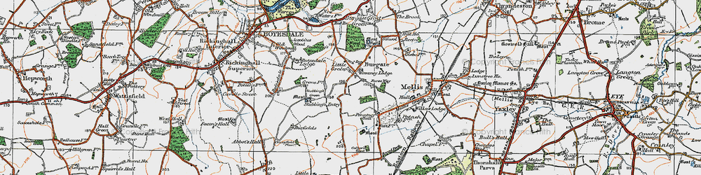 Old map of Little Green in 1920