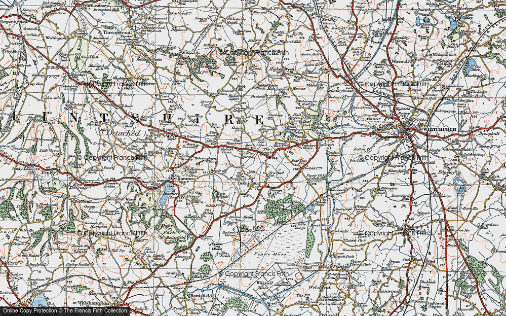 Old Map of Little Green, 1921 in 1921