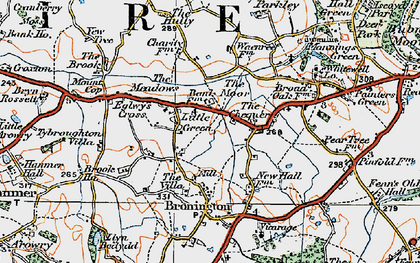 Old map of Little Green in 1921