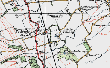 Old map of Brackenborough Hall in 1923