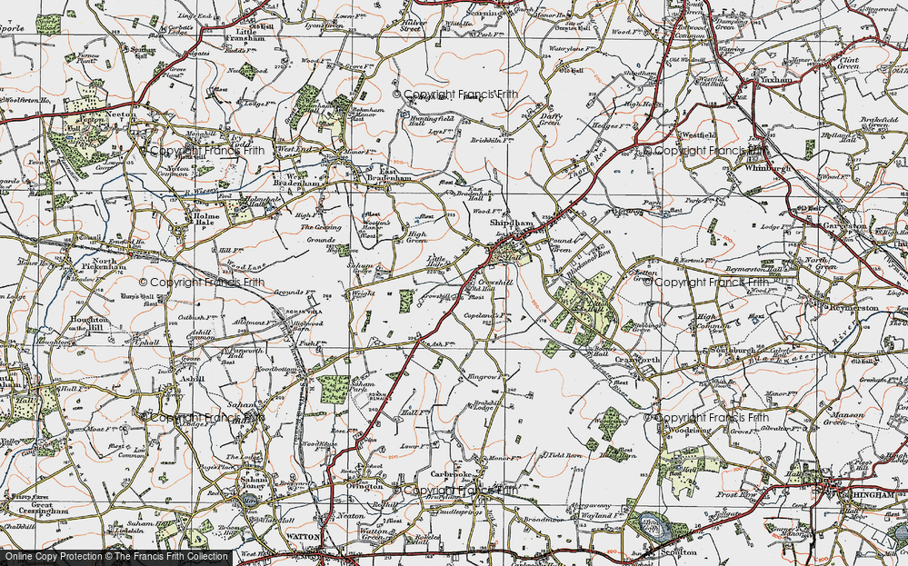 Old Map of Little Hale, 1921 in 1921