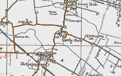 Old map of Little Hale in 1922