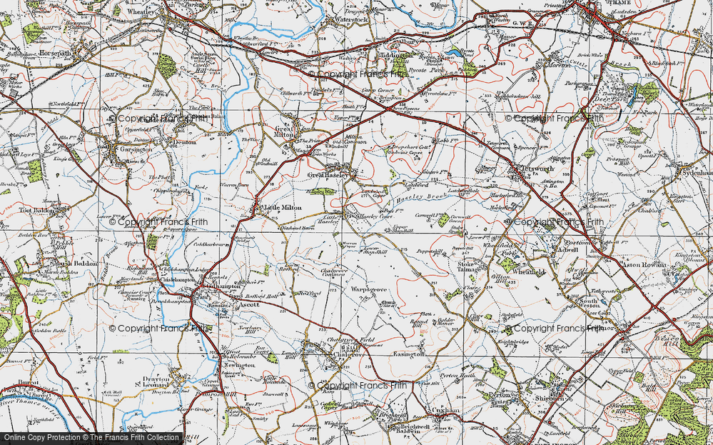 Old Map of Little Haseley, 1919 in 1919
