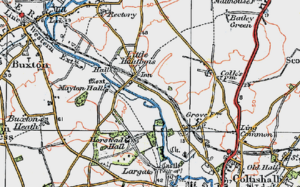 Old map of Largate in 1922