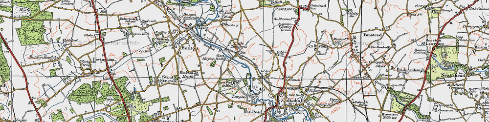 Old map of Largate in 1922