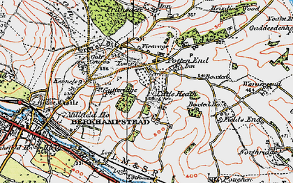 Old map of Little Heath in 1920